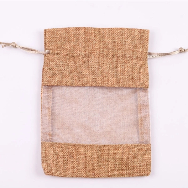 Organza Jute Burlap Drawstring Gift Bag 9