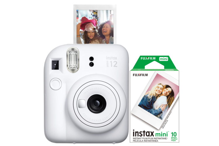 Fujifilm instax mini 12 Camera Bundle - Clay White 1