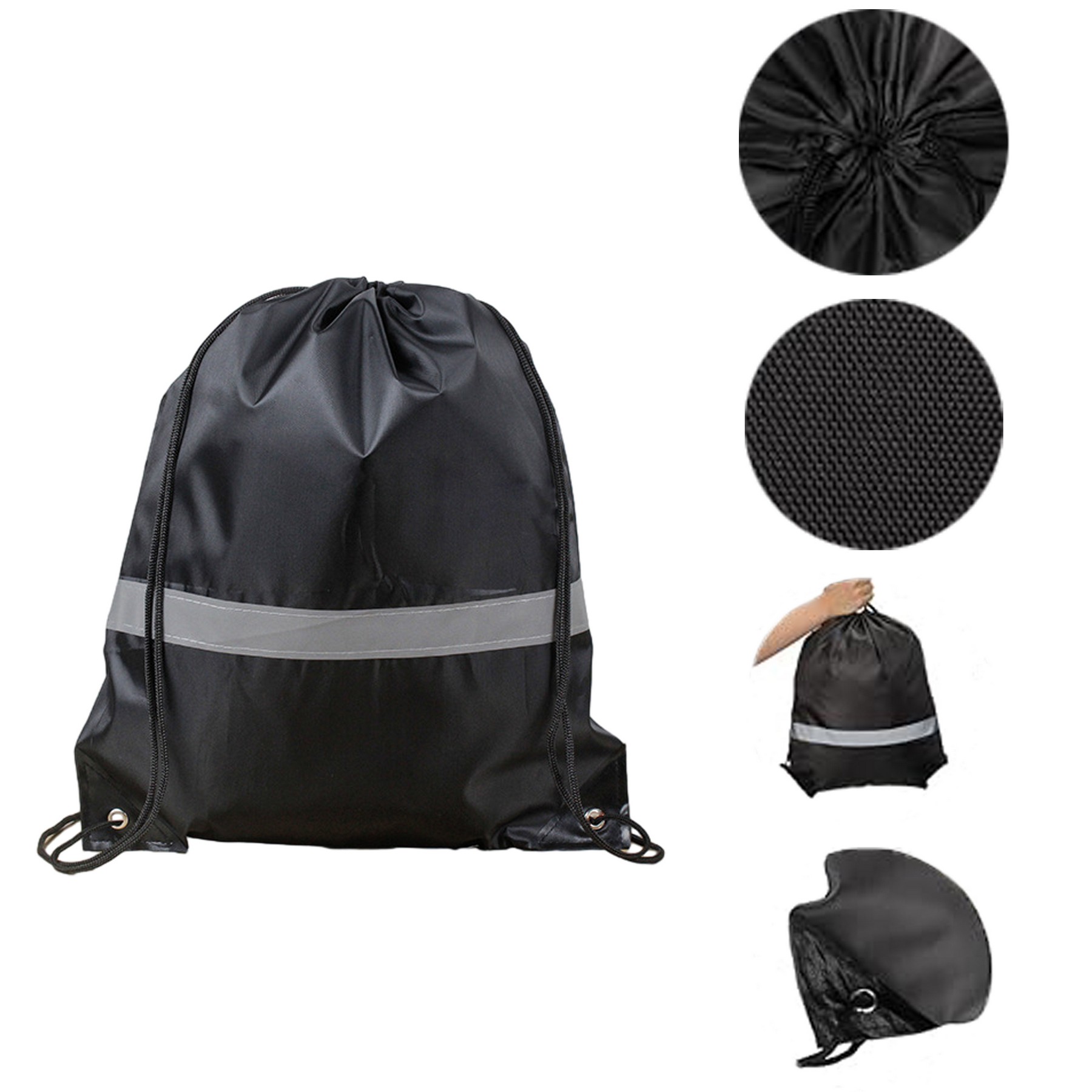 Reflective Drawstring Backpack 2
