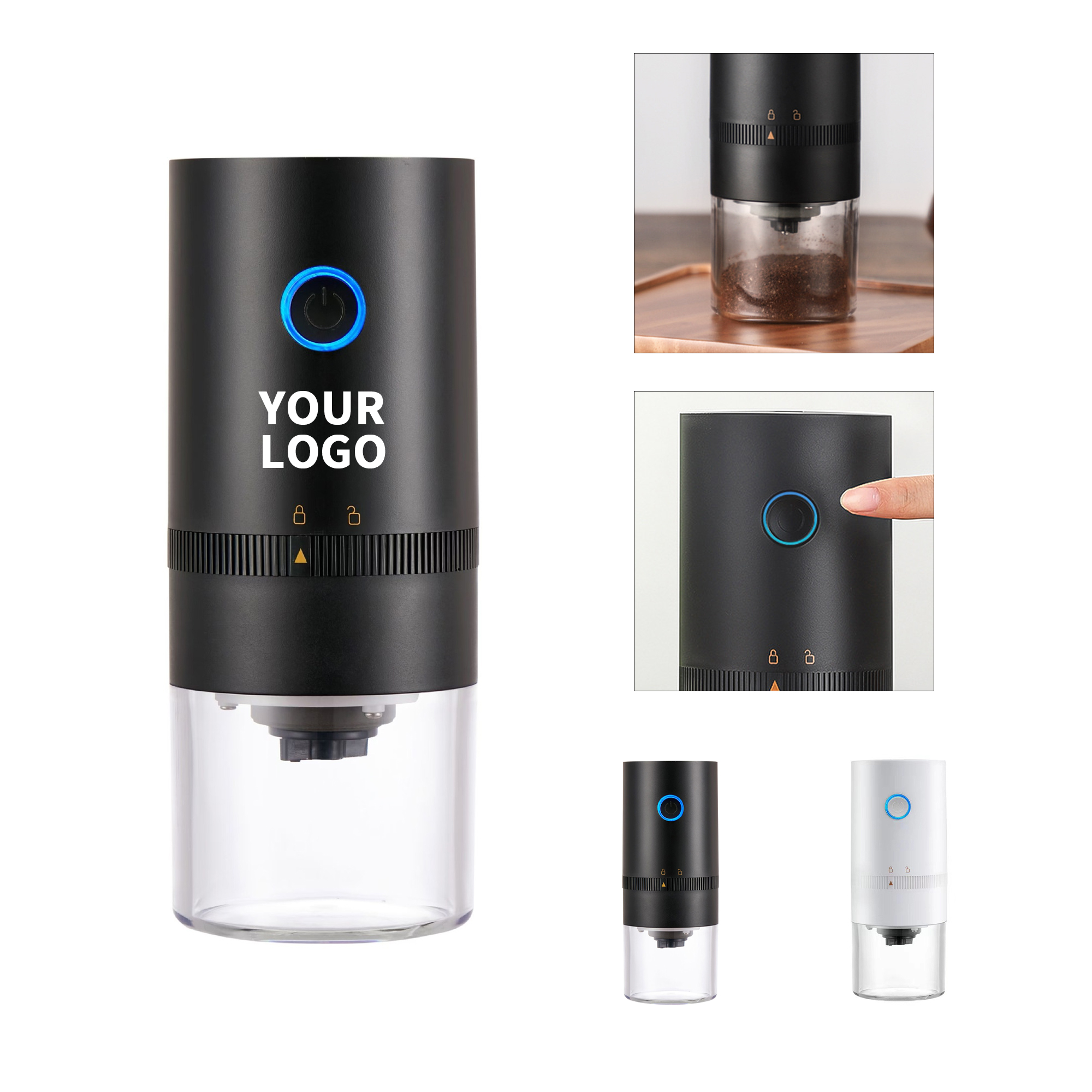 Portable Electric Coffee Grinder 2.95" x 7.1" 5