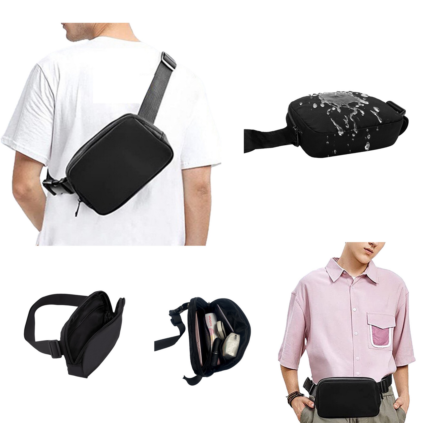 Full Cross Body Zipper Belt Bag 4