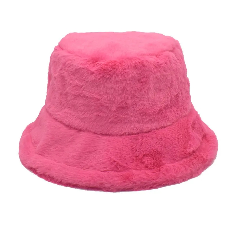 Winter Warm Fuzzy Bucket Hats for Women 10