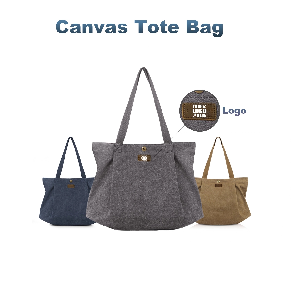Canvas Tote Bag For Women School Work Travel And Shopping 1