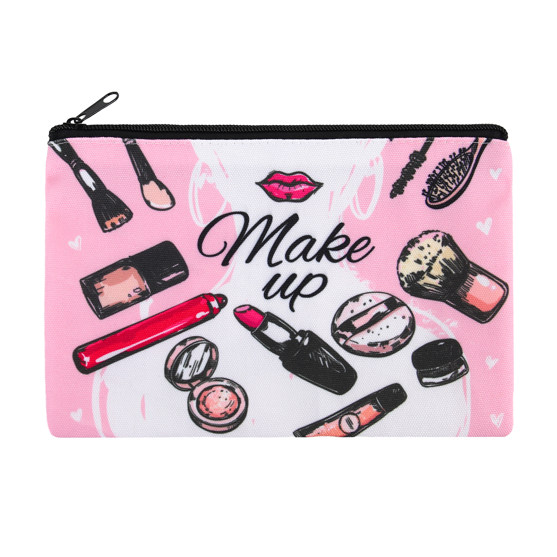 Full Color Sublimation Canvas Zipper Pouch For Makeup, Toiletries & Tech Accessories 5