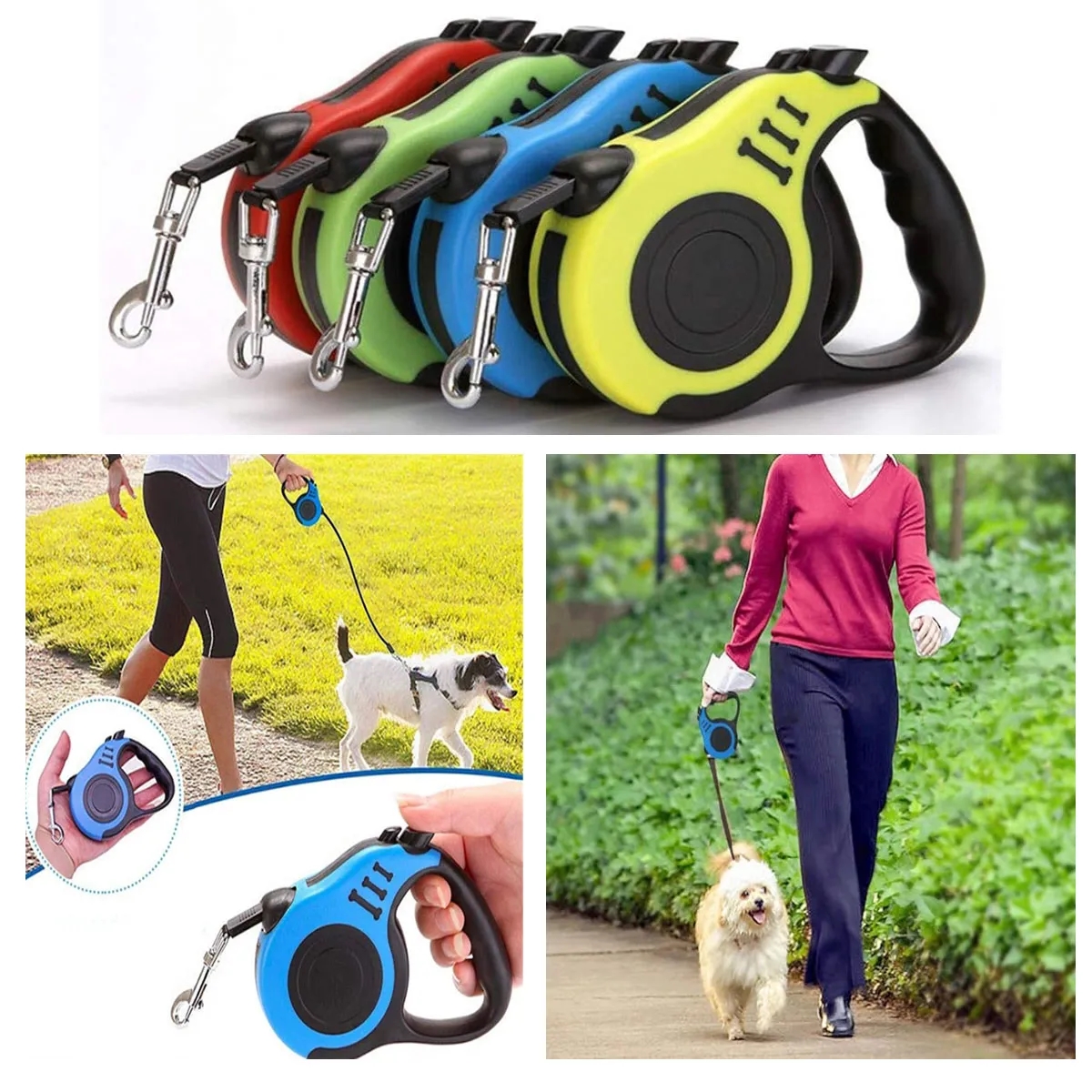 Multifunctional Retractable Automatic Traction Dog Leash 4