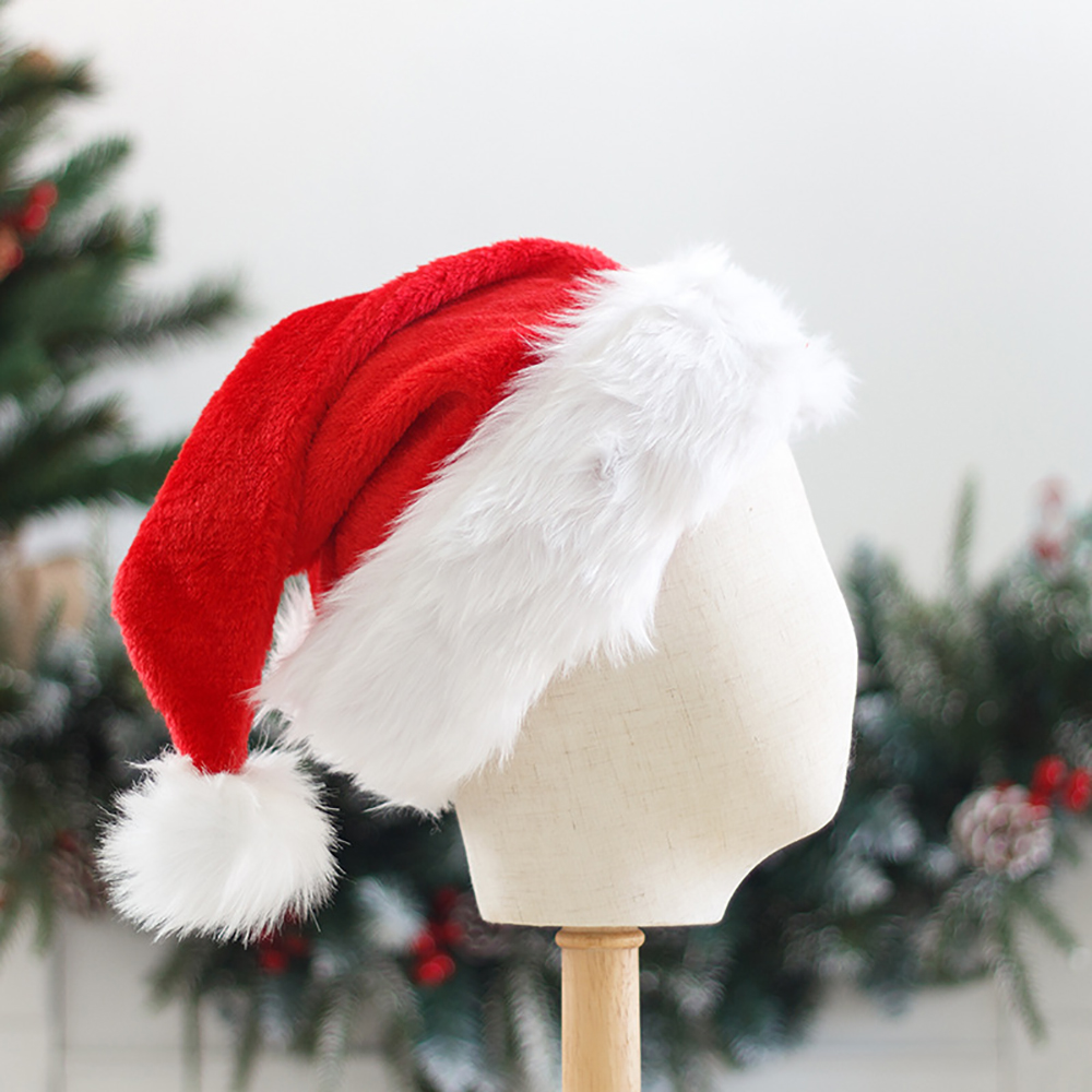 Christmas Thickened Santa Claus Plush Hat 3