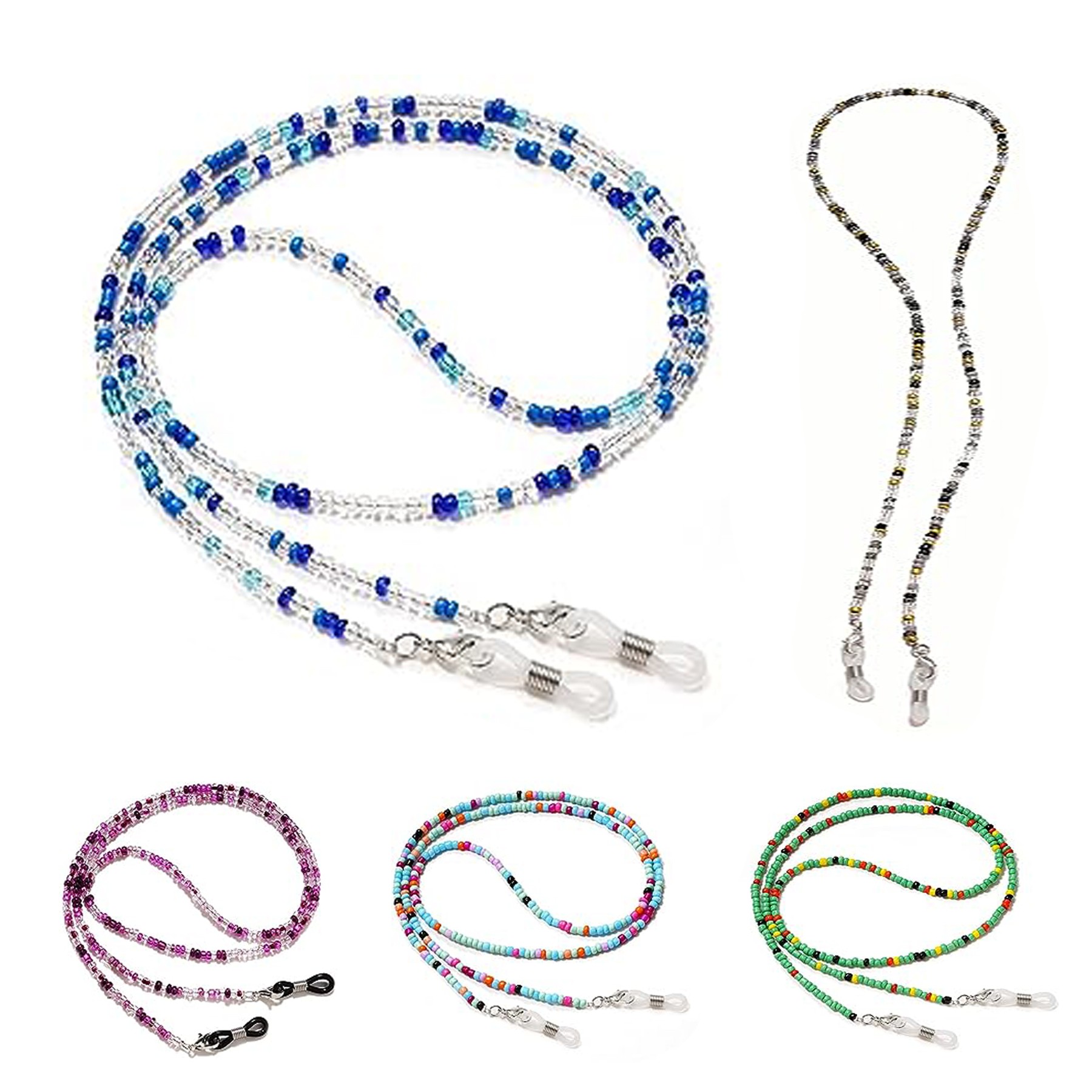 4Pcs Women & Girls Beaded Eyeglass Chains 3