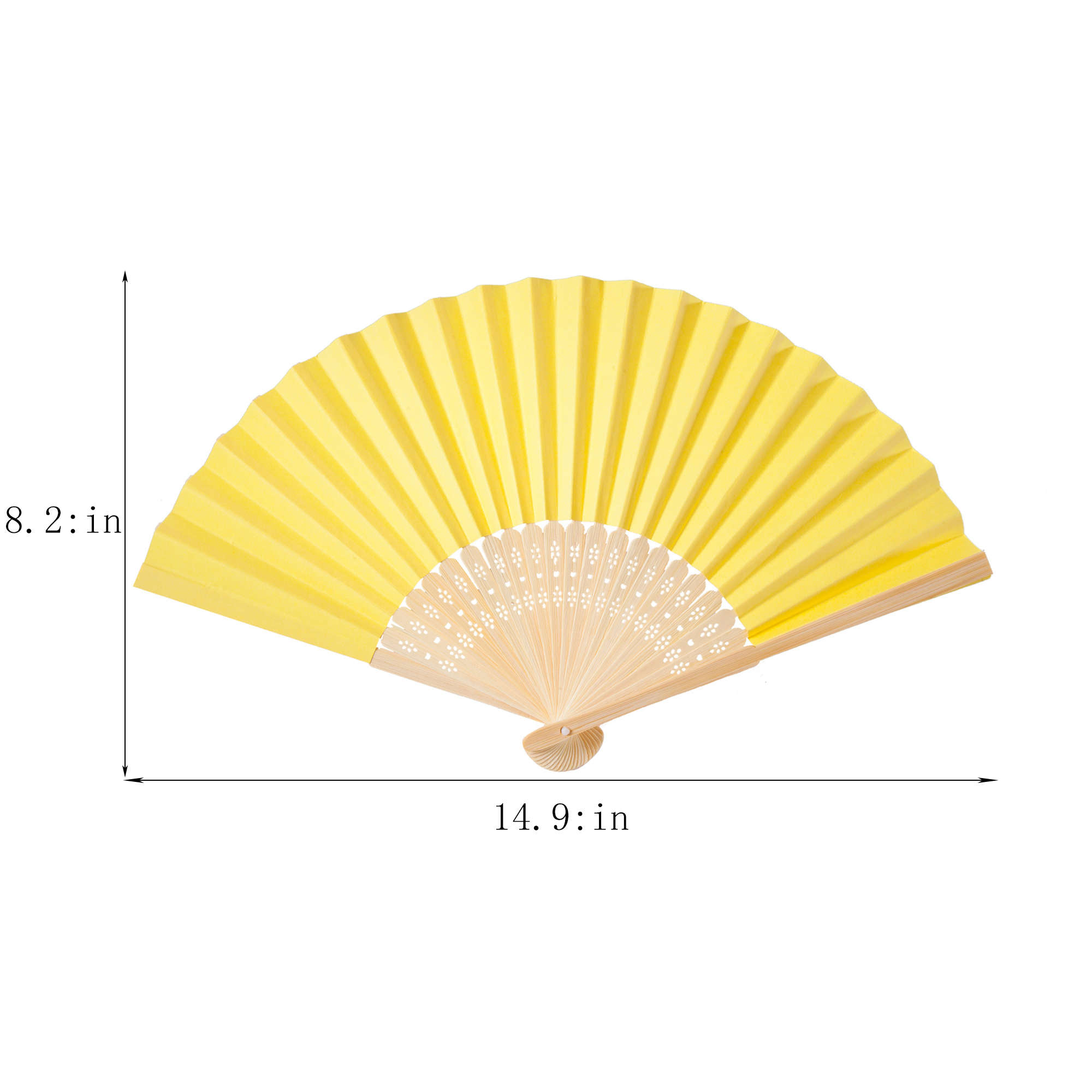 Portable Paper And Bamboo Folding Hand Fan 5
