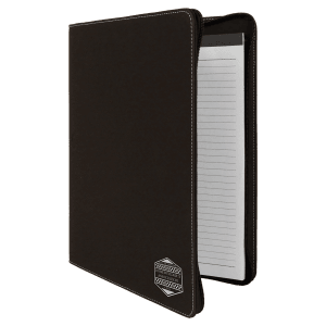 9 1/2" X 12" Zipper Laserable Leatherette Portfolio With Notepad 11