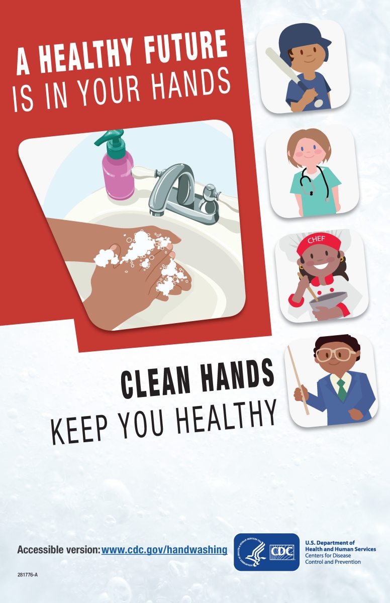 CDC approved Stock Posters | Hand washing series (8.5x11) 9