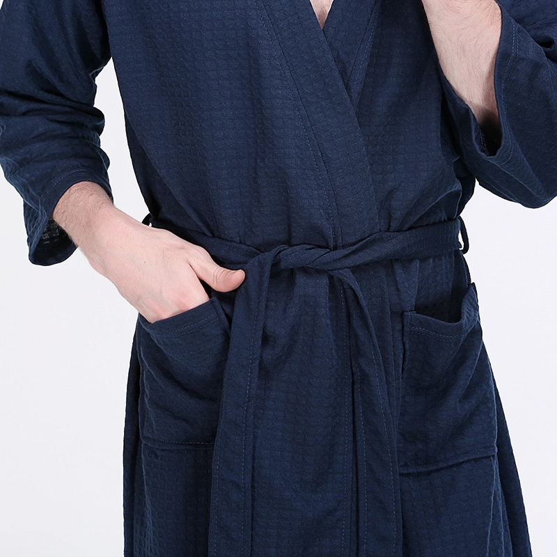 Home Square Pattern Bathrobe 13