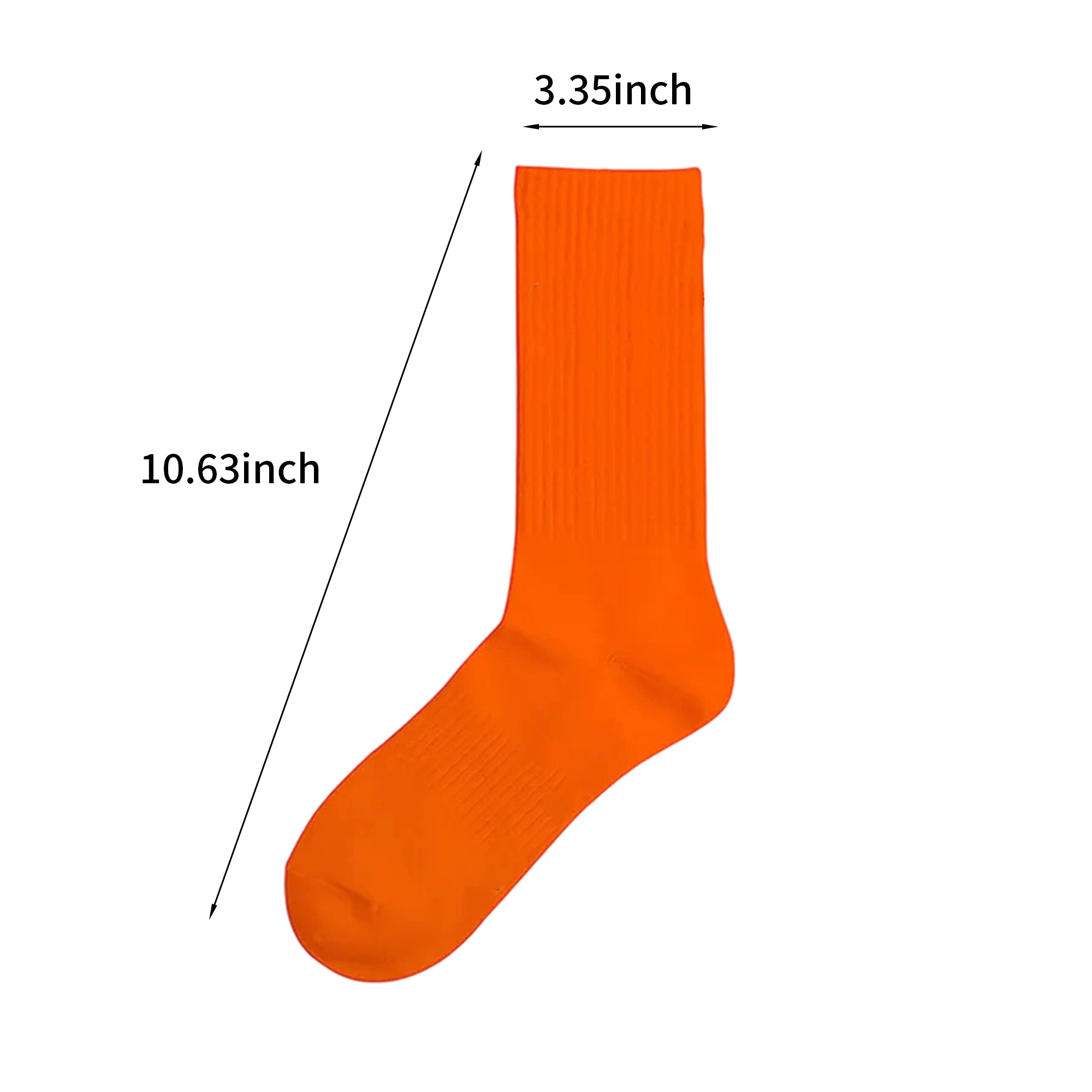 Cotton Mid Tube Sock With Moisture Wicking Breathable Design 7.87" X 3.35" 10