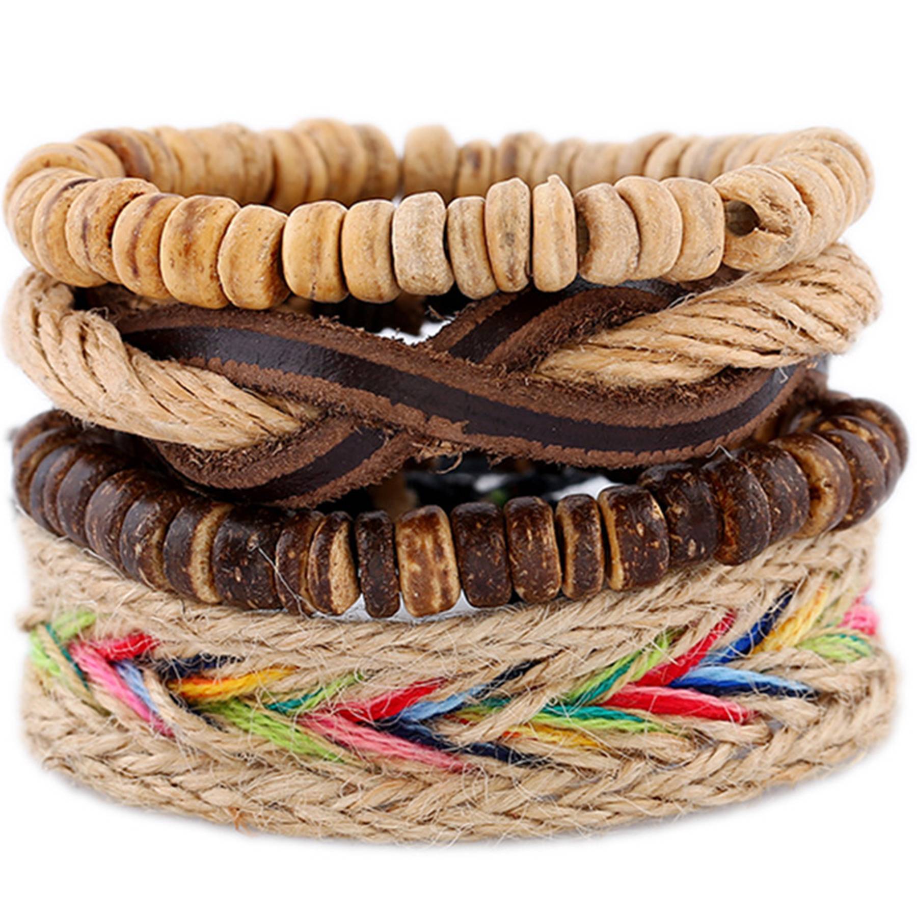Jute Hand-woven vintage multi-layered bracelet 2