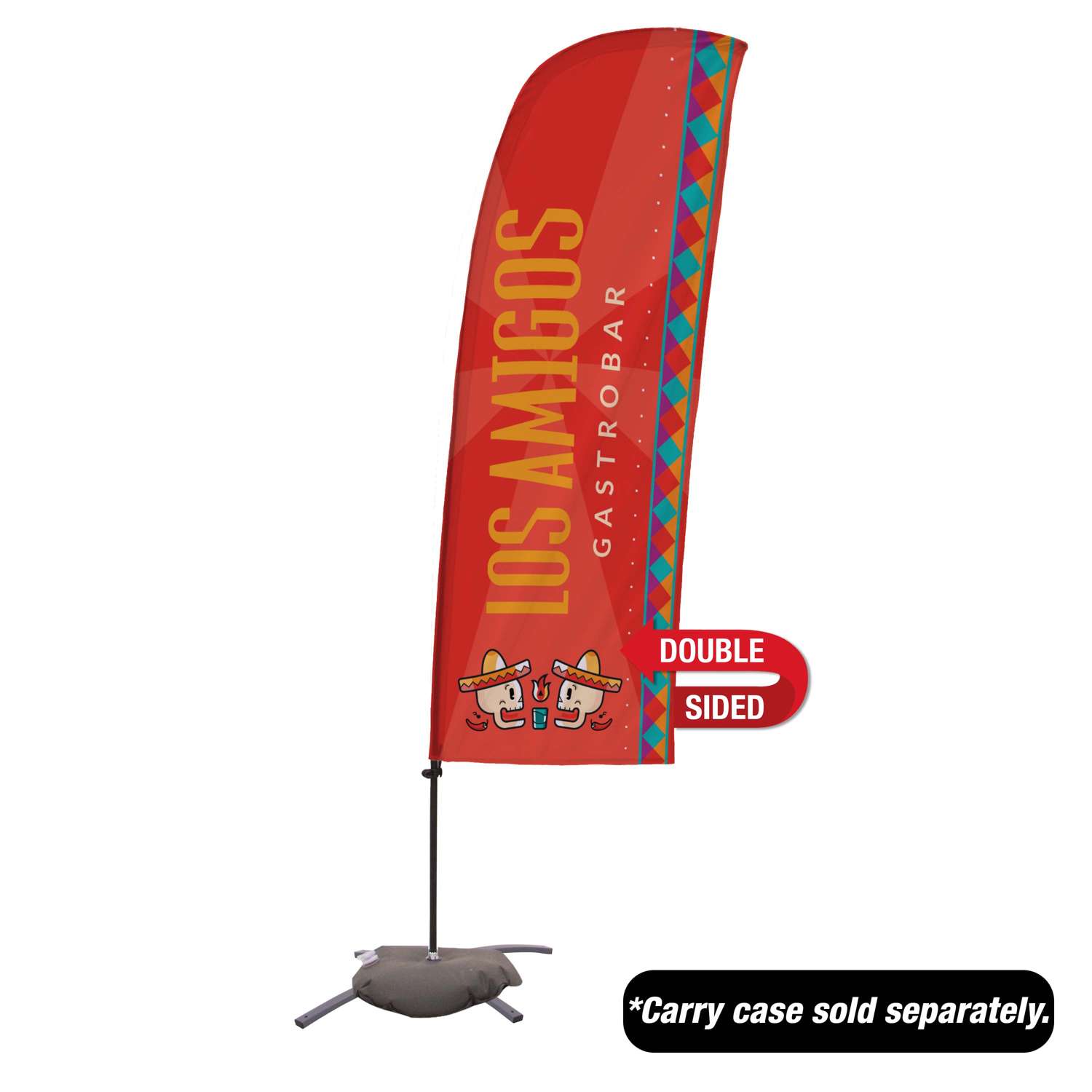 7.5' Value Blade Sail Sign Kit (Double-Sided with Cross Base)