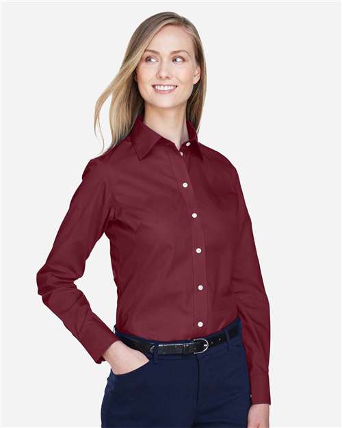 Women's Crown Collection® Broadcloth Woven Dress Shirt - D620W 31