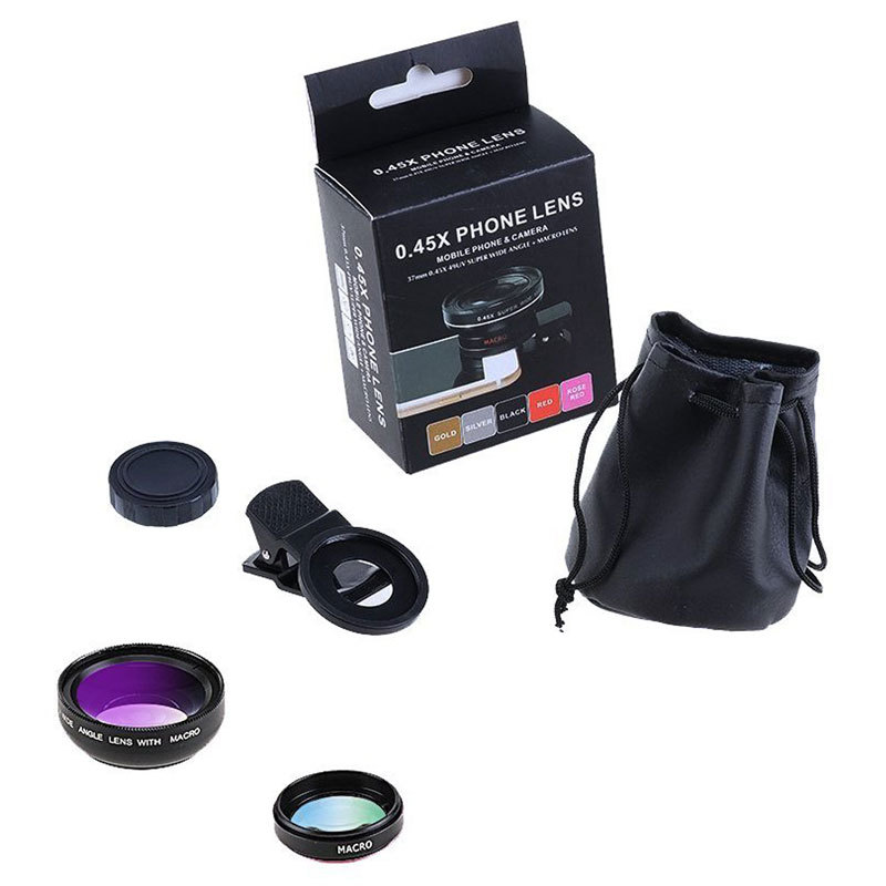 Clip-on Phone Lens Kit Super Wide Angle & Macro 4