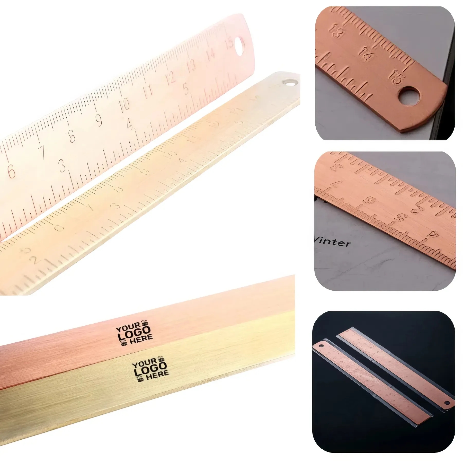 School Office Math Rose Gold Ruler 2