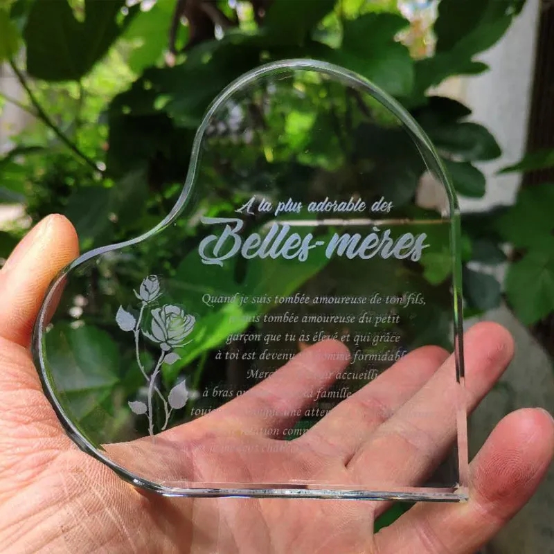 Engraved Crystal Heart Keepsake 6
