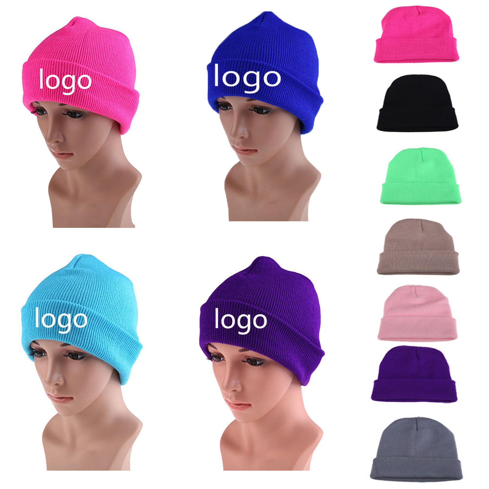 Unisex Acrylic Warm Hat Knit Beanie Cap 1