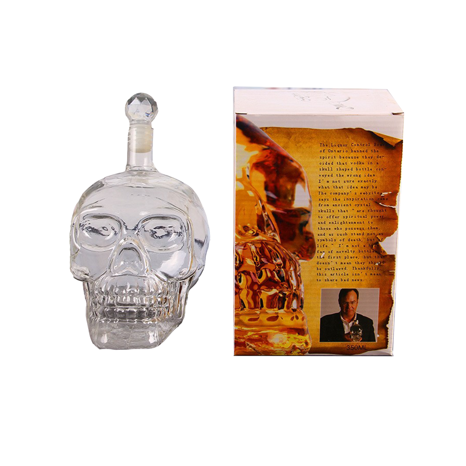 Creative Skull-shaped Glass Wine Bottle 2