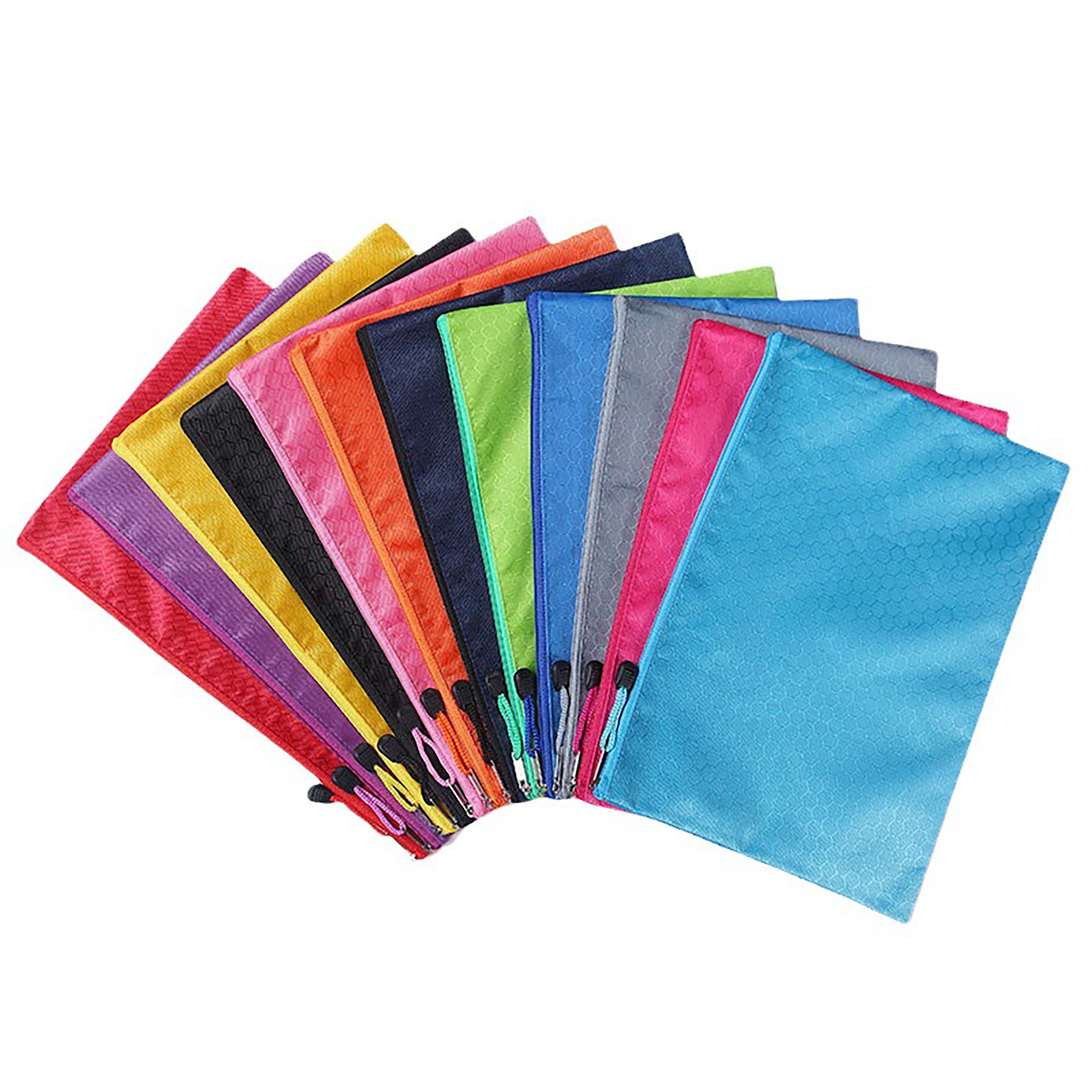 A4 Waterproof Soccer Print Zipper File Bags 10