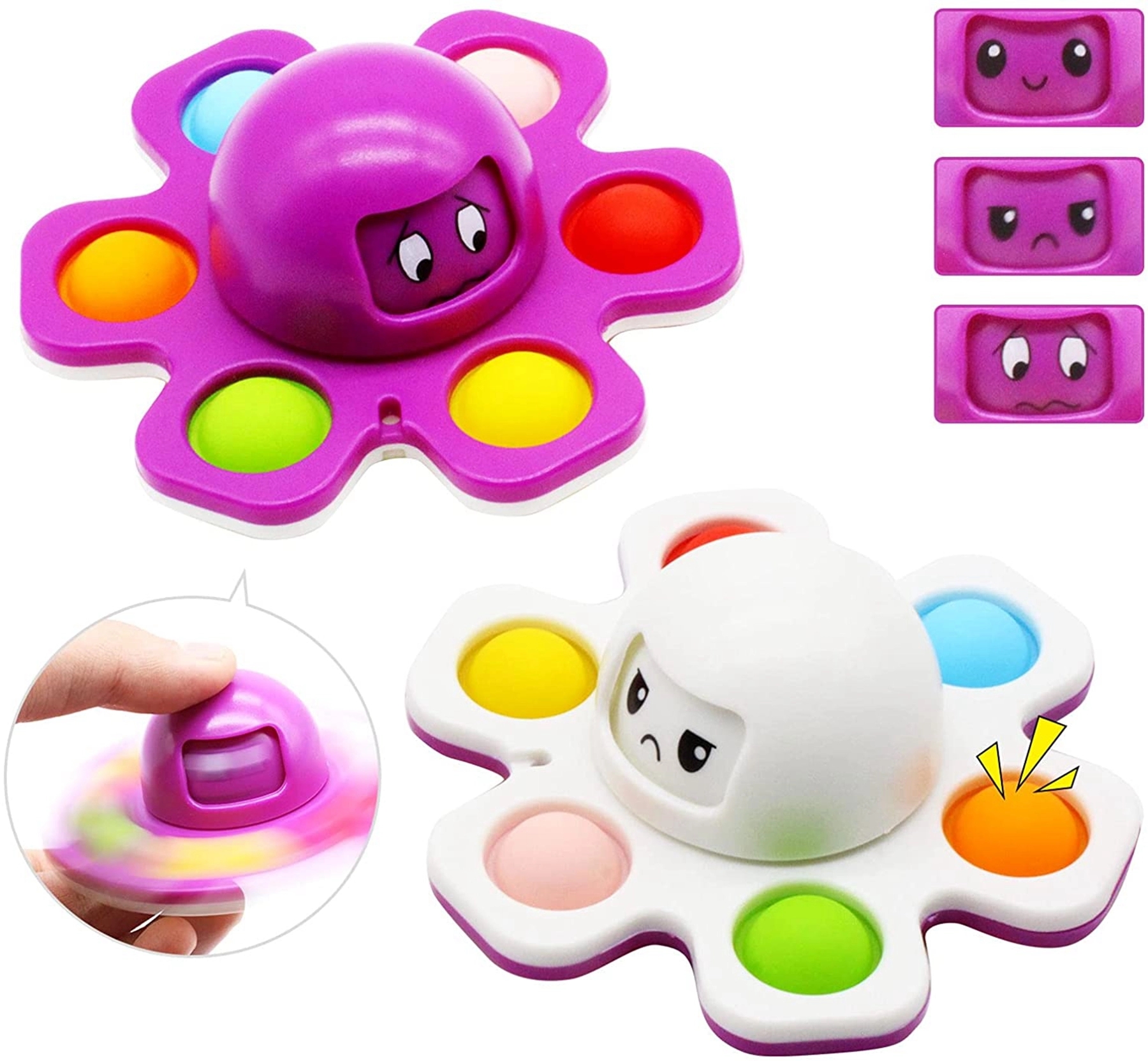 Fidget Spinner Face Changing Octopus Pop Toy 8