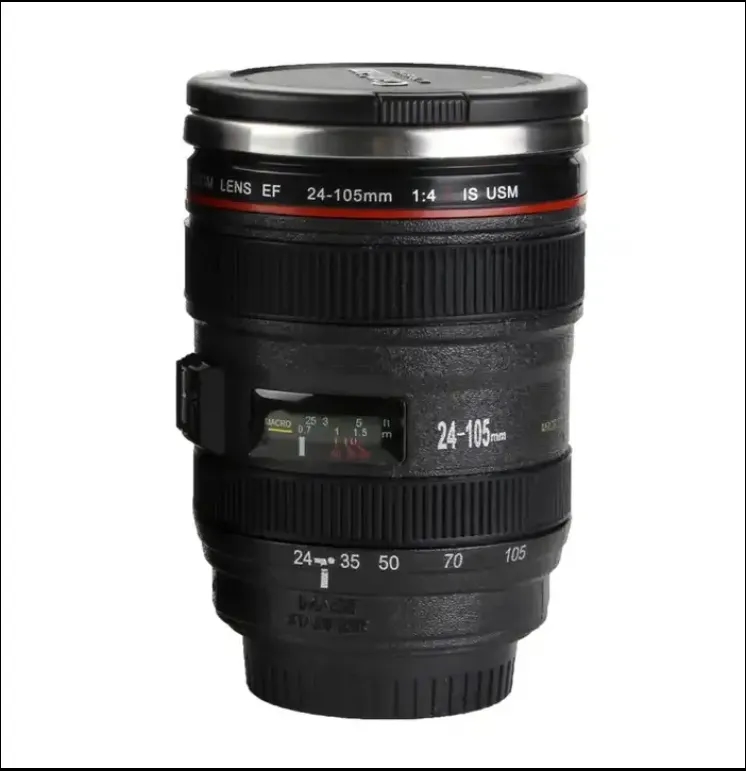 13.5 Oz Camera Lens Coffee Tumbler 1