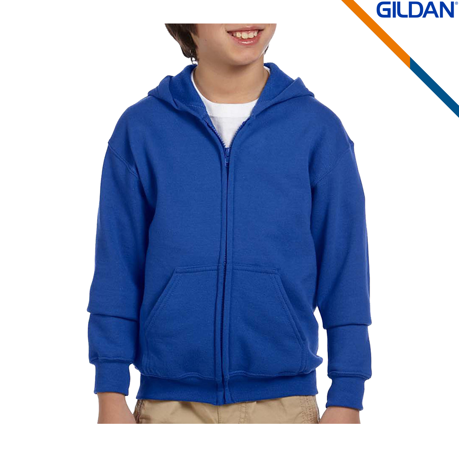 Gildan® Heavy Blend Youth Full Zipper Sweatshirts, custom hoodie or sweatshirt with logo imprint 2