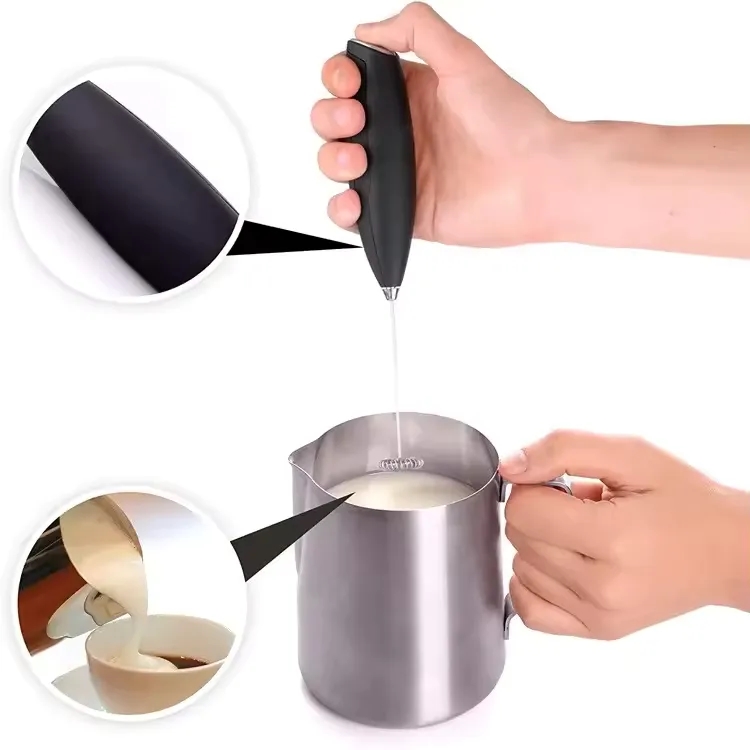 Electric Powerful Milk Frother Handheld Foam Maker 3