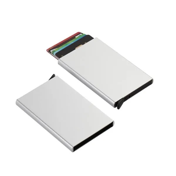 Pop Up Card Holder Rfid Blocking Minimalist Business Wallet 4