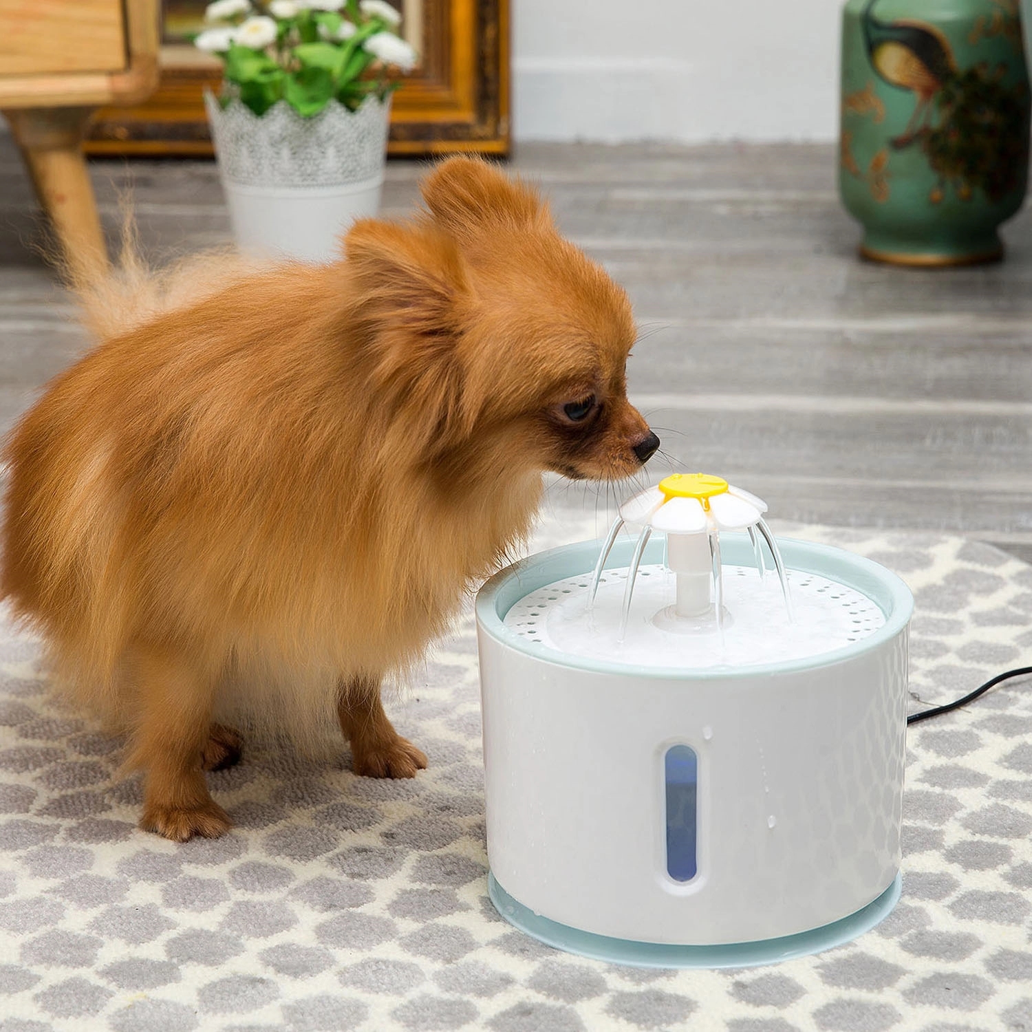 2.4L Automatic Led Light Pet Water Fountain With 4 Flow 2