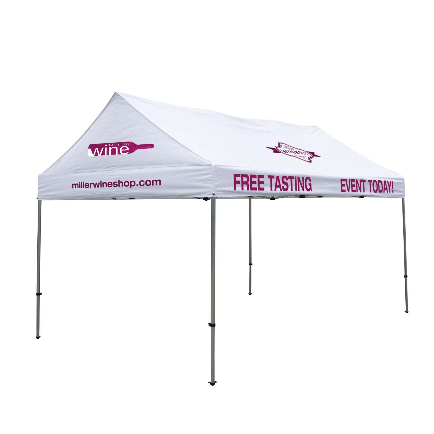 10' x 15' Premium Gable Tent Kit (Full-Color Imprint, 5 Locations)