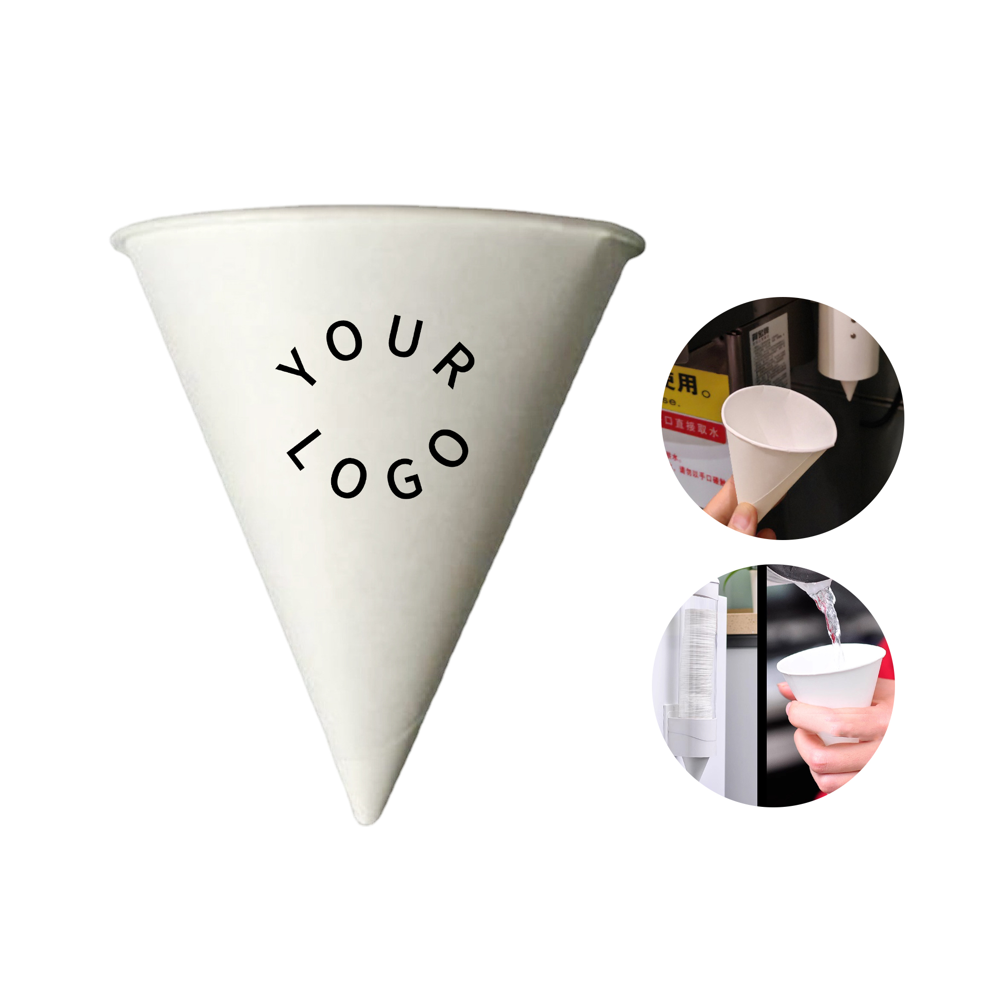 6oz Paper Cup for Ice Cream Cone Serving 2