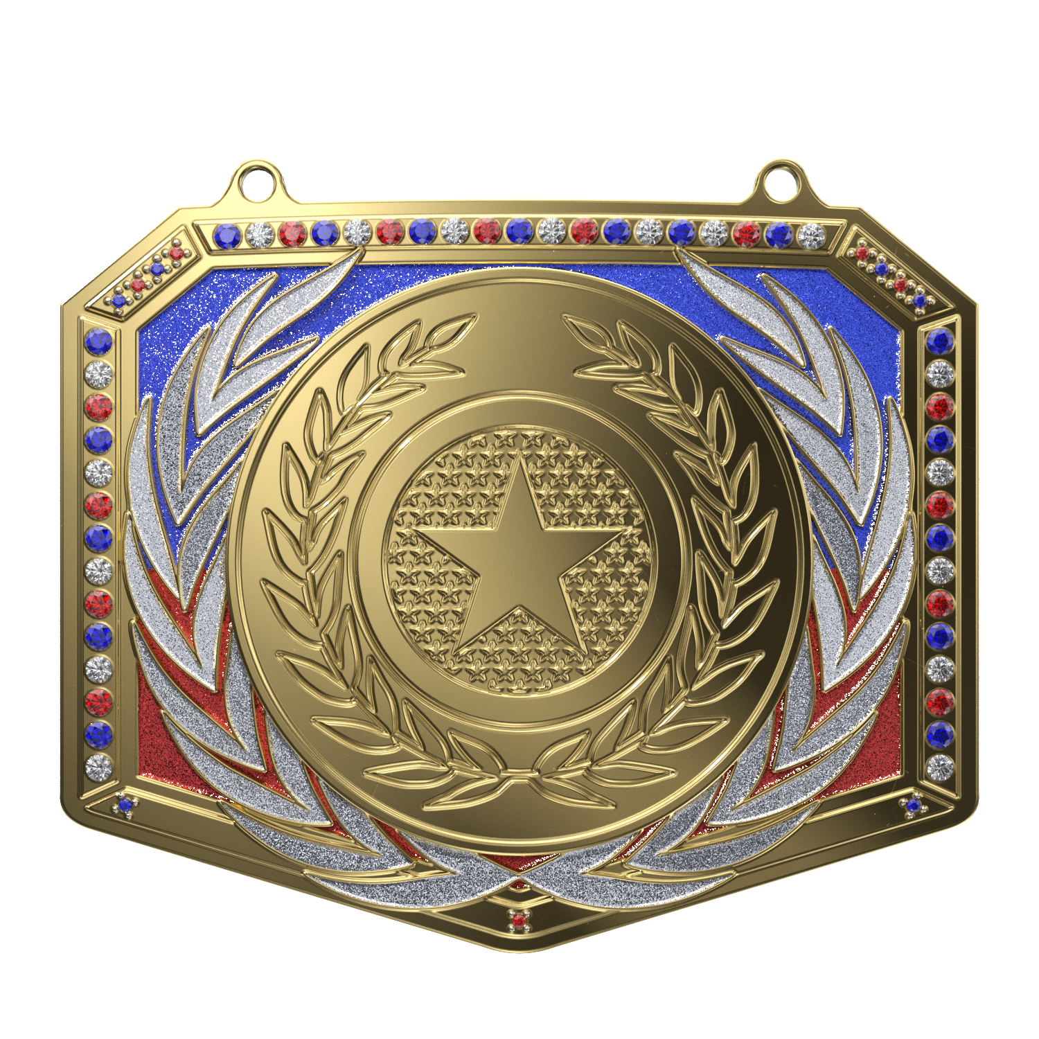 Express Vibraprint® Patriotic Champ Chain w/ Chain 19