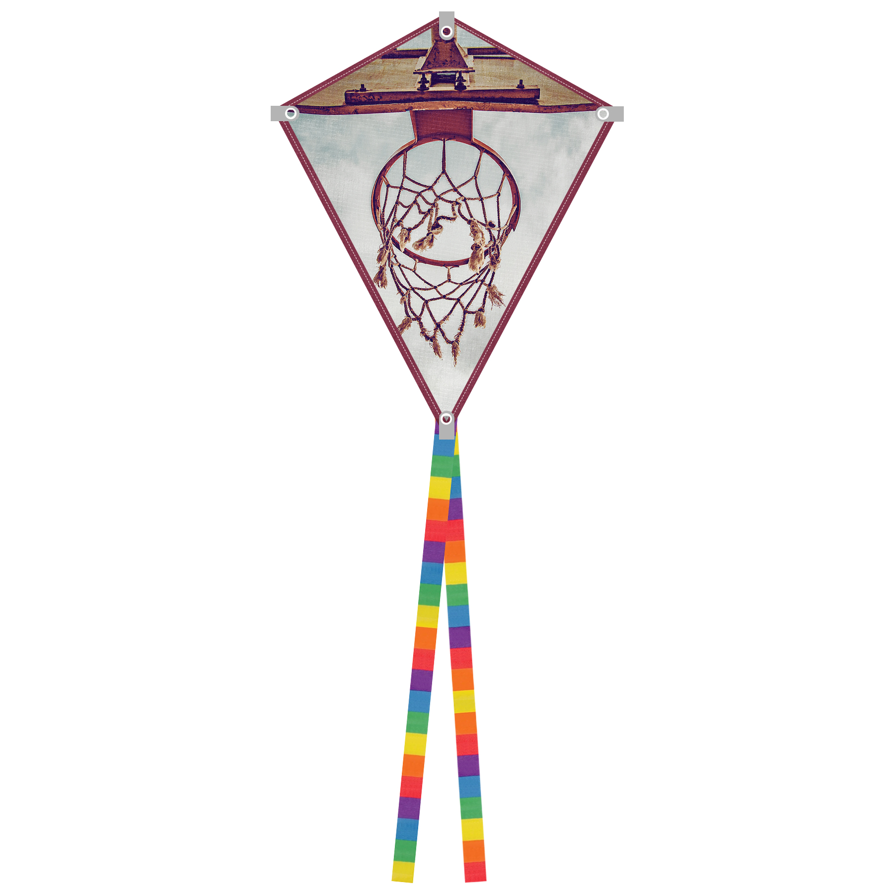 Full Color Polyester Diamond Kite Toy With String Set 10