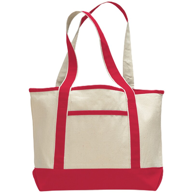 12 oz Canvas Tote Bag W/ Front Pocket 2