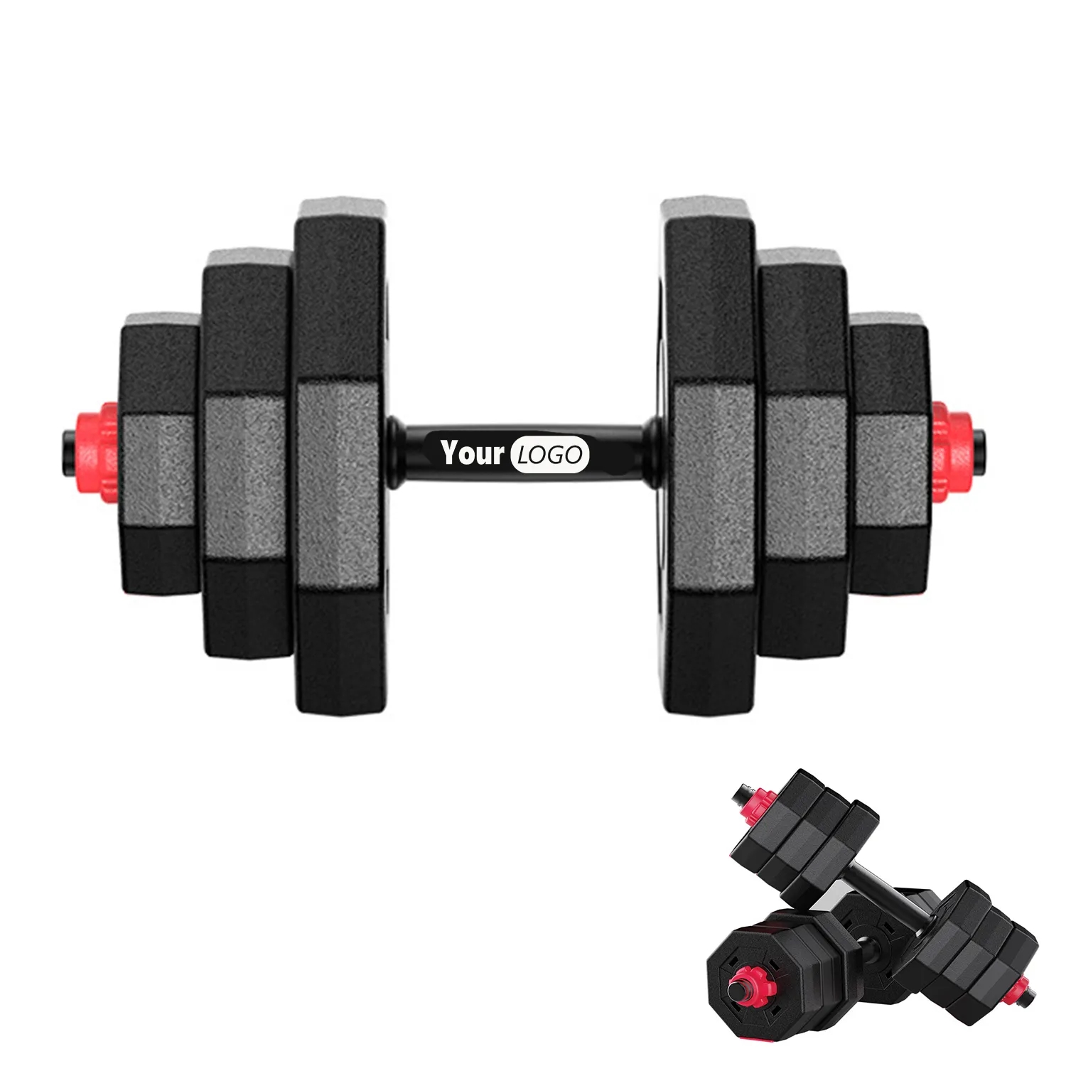 Dumbell Set Exercise Dumbbells Gym Bar Bell 6