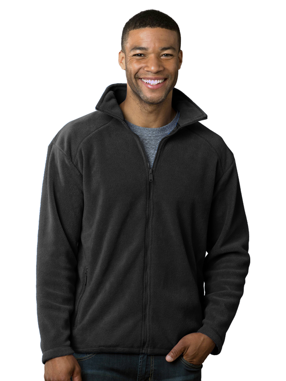 Blue Generation - Men's 2-Pocket Micro Fleece Full Zip Jacket 19