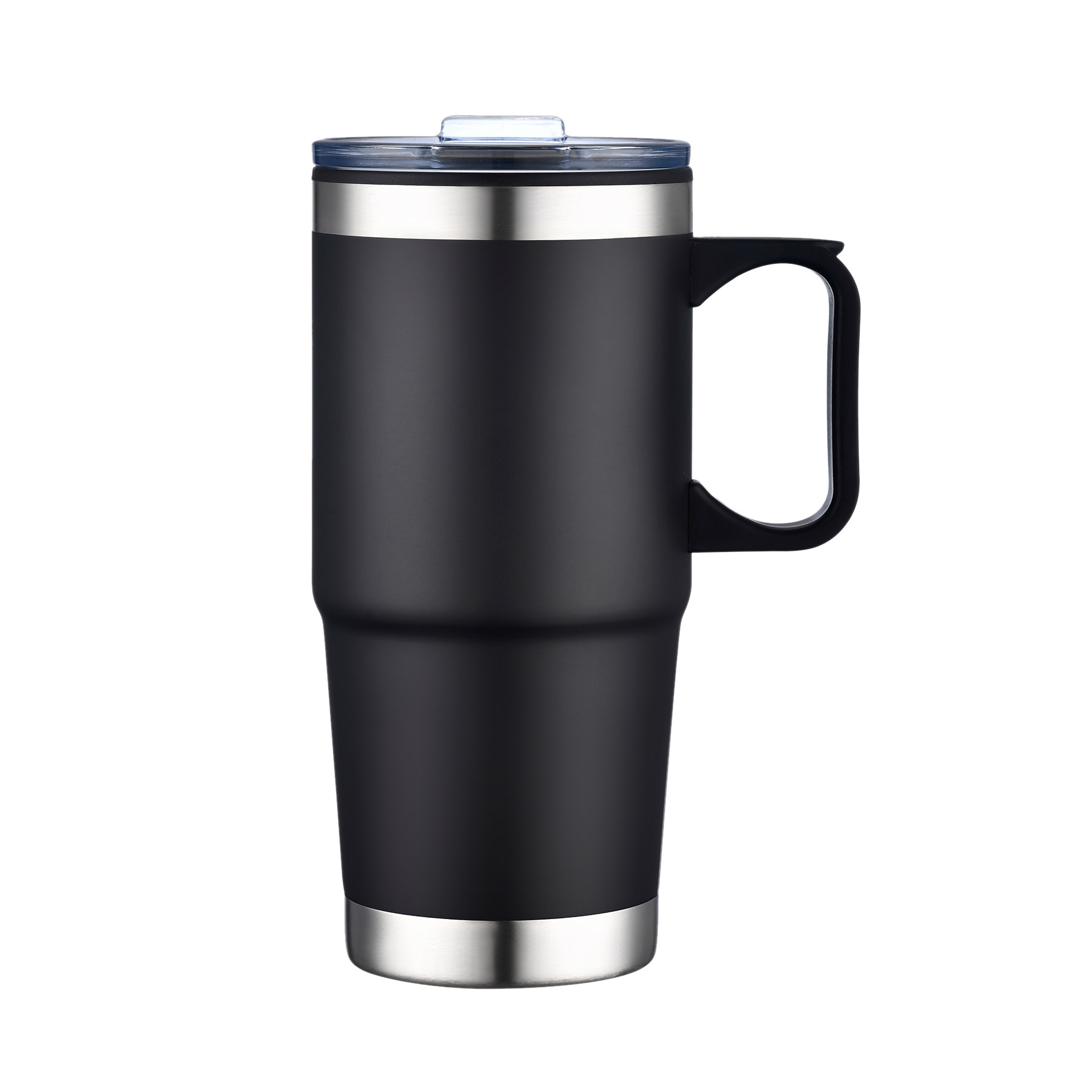 24 oz. Stainless Steel Black Carrying Handle Travel Mug 5