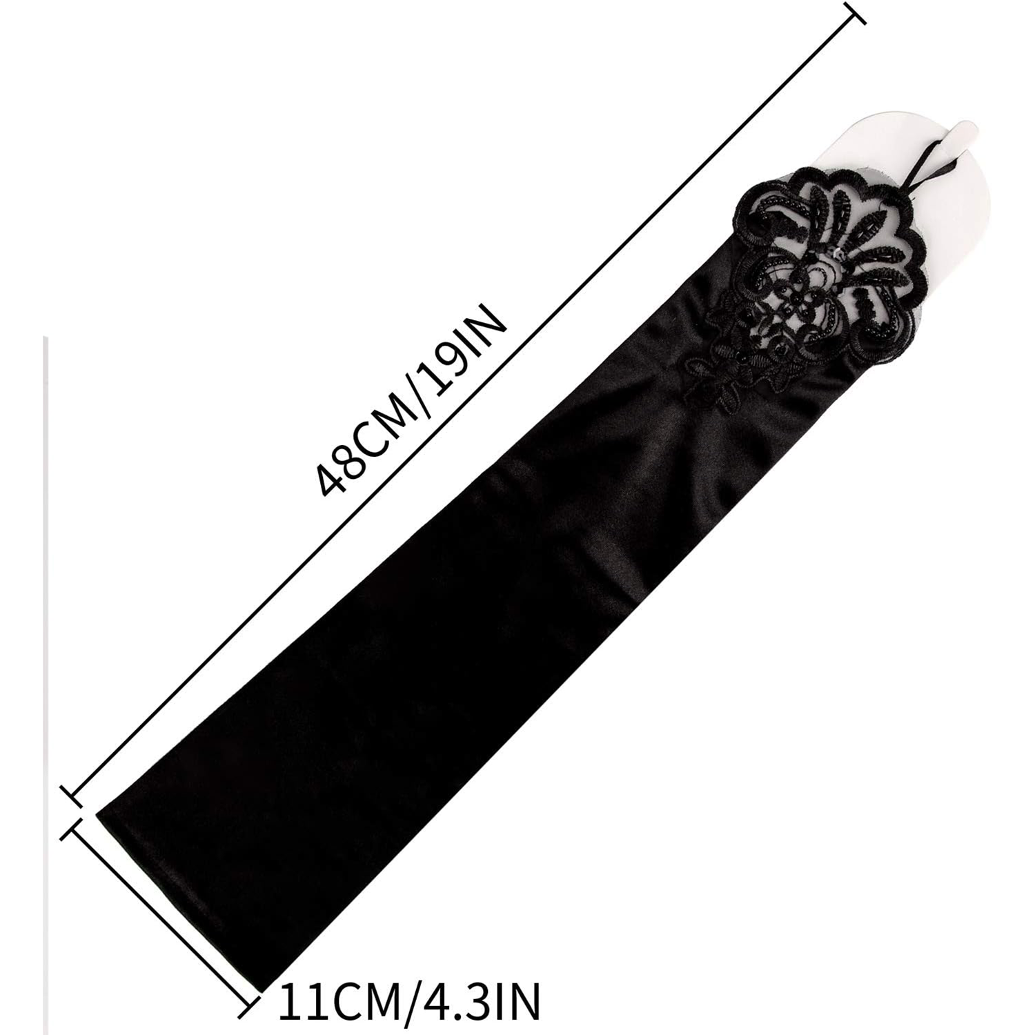 Long Flapper Evening Opera Satin Gloves 3