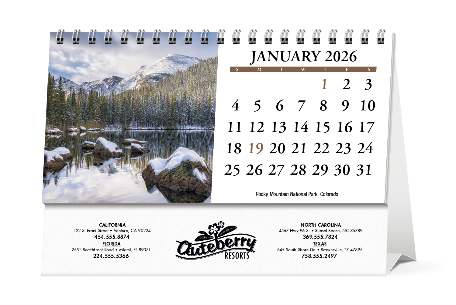 HotLine® Products Scenic America® Desk Tent Calendar 10