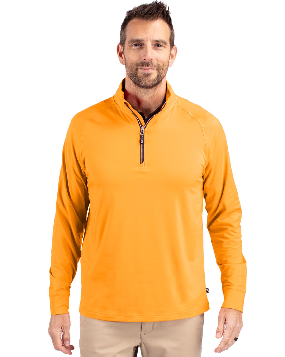 Cutter & Buck Adapt Recycled Soft Knit Stretch  Mens Quarter Zip Pullover 162