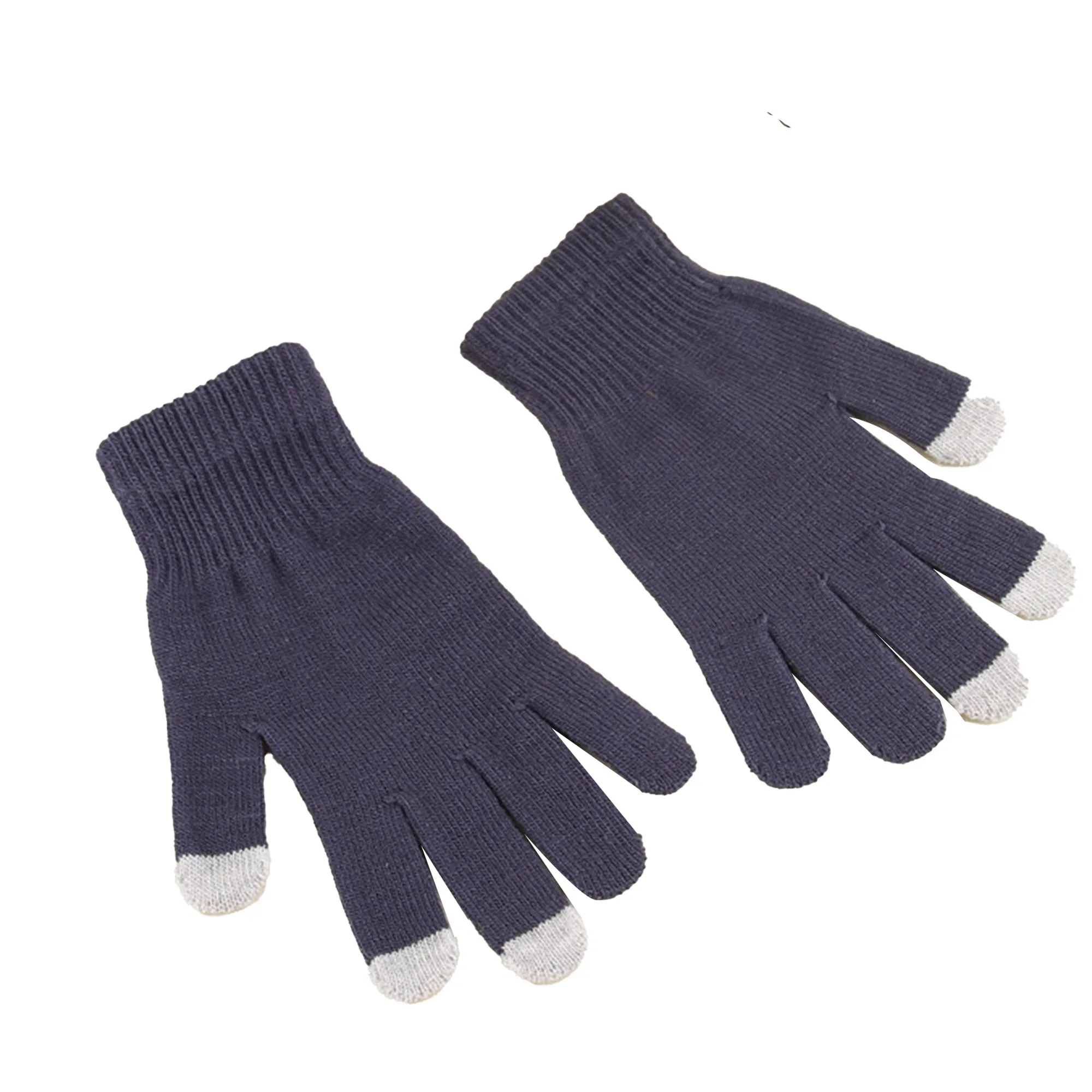 MOQ 10 Winter Knitted Warm Gloves Touch Screen 3