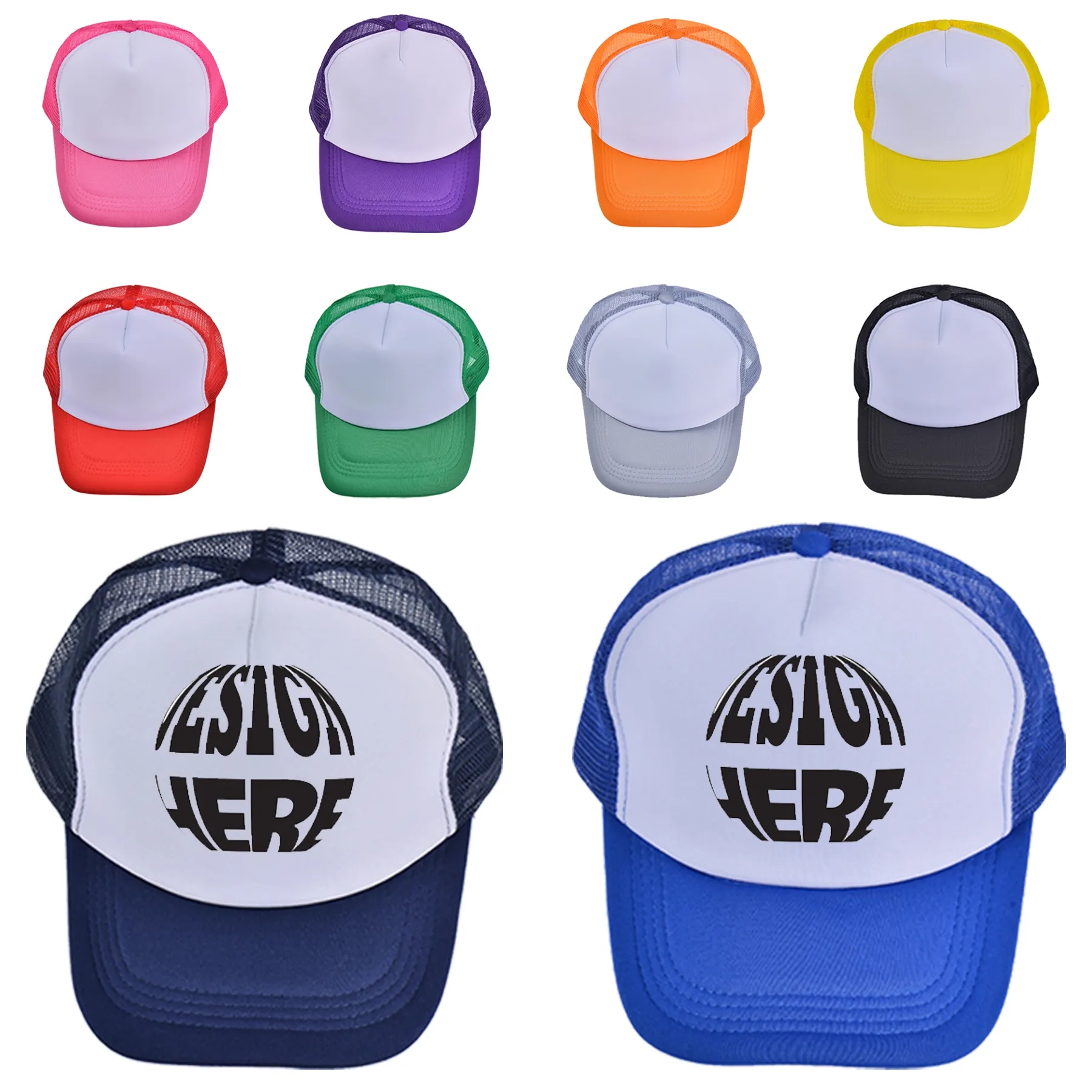 Adjustable Blank Mesh Back Ball Cap