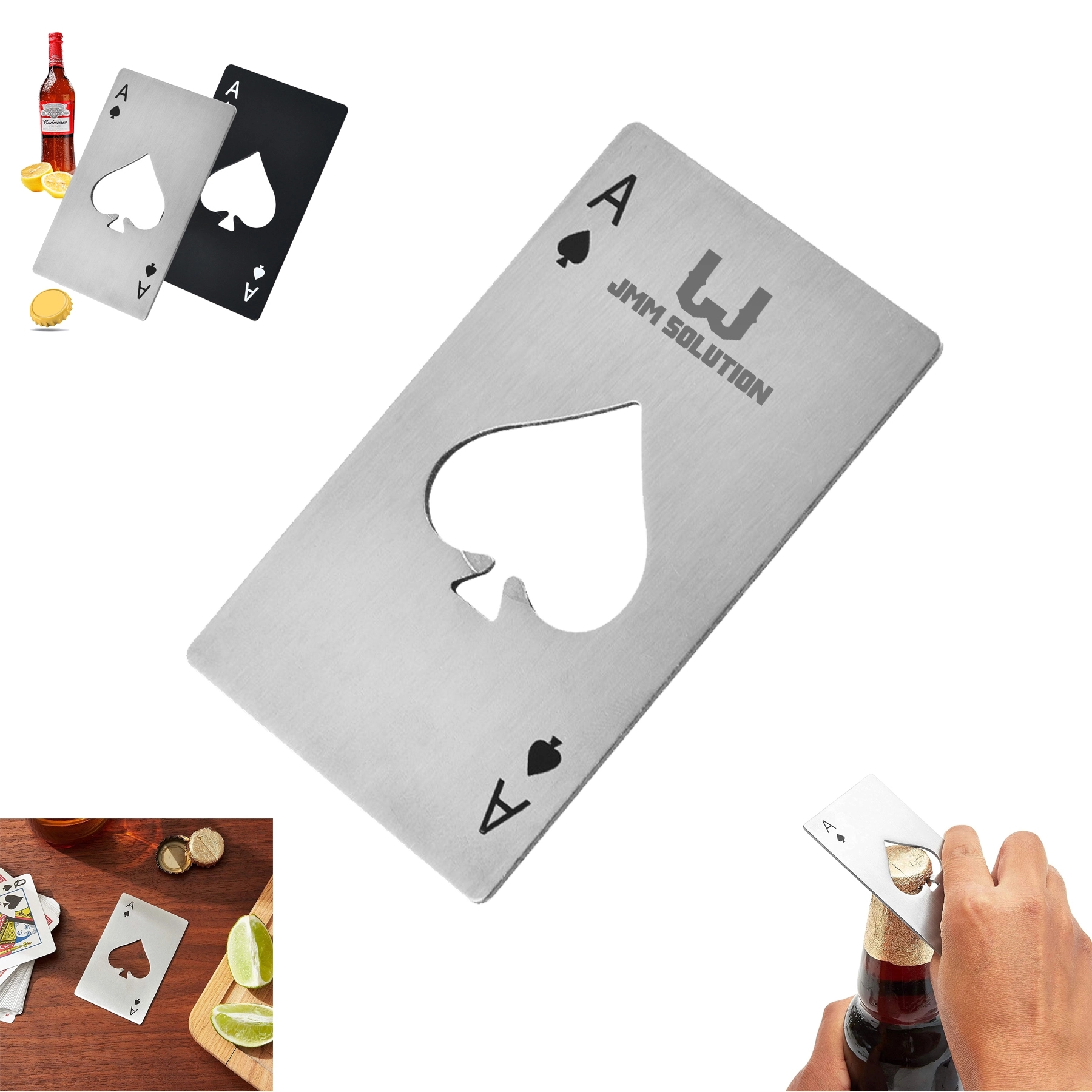 Poker Card Stainless Steel Can Bottle Openers 2