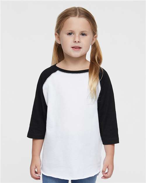Toddler Baseball Fine Jersey Three-Quarter Sleeve Tee - 3330 54