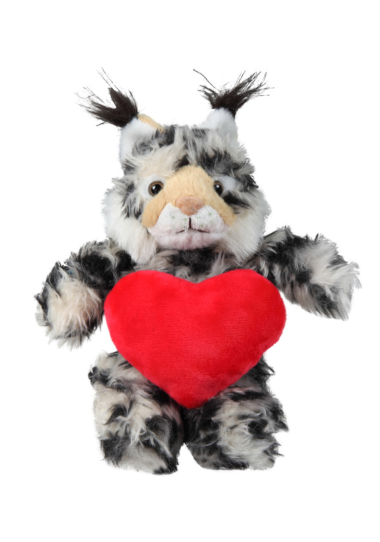 soft plush Lynx with heart