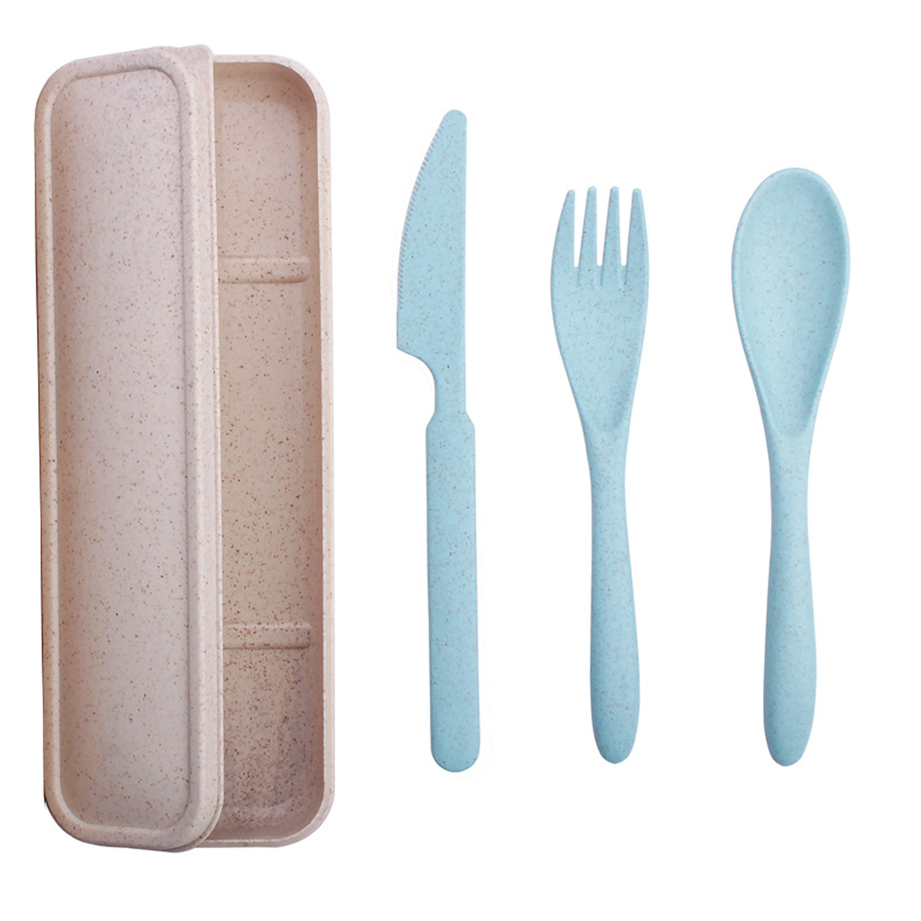 Wheat Straw Cutlery Box MOQ 100 sets 2