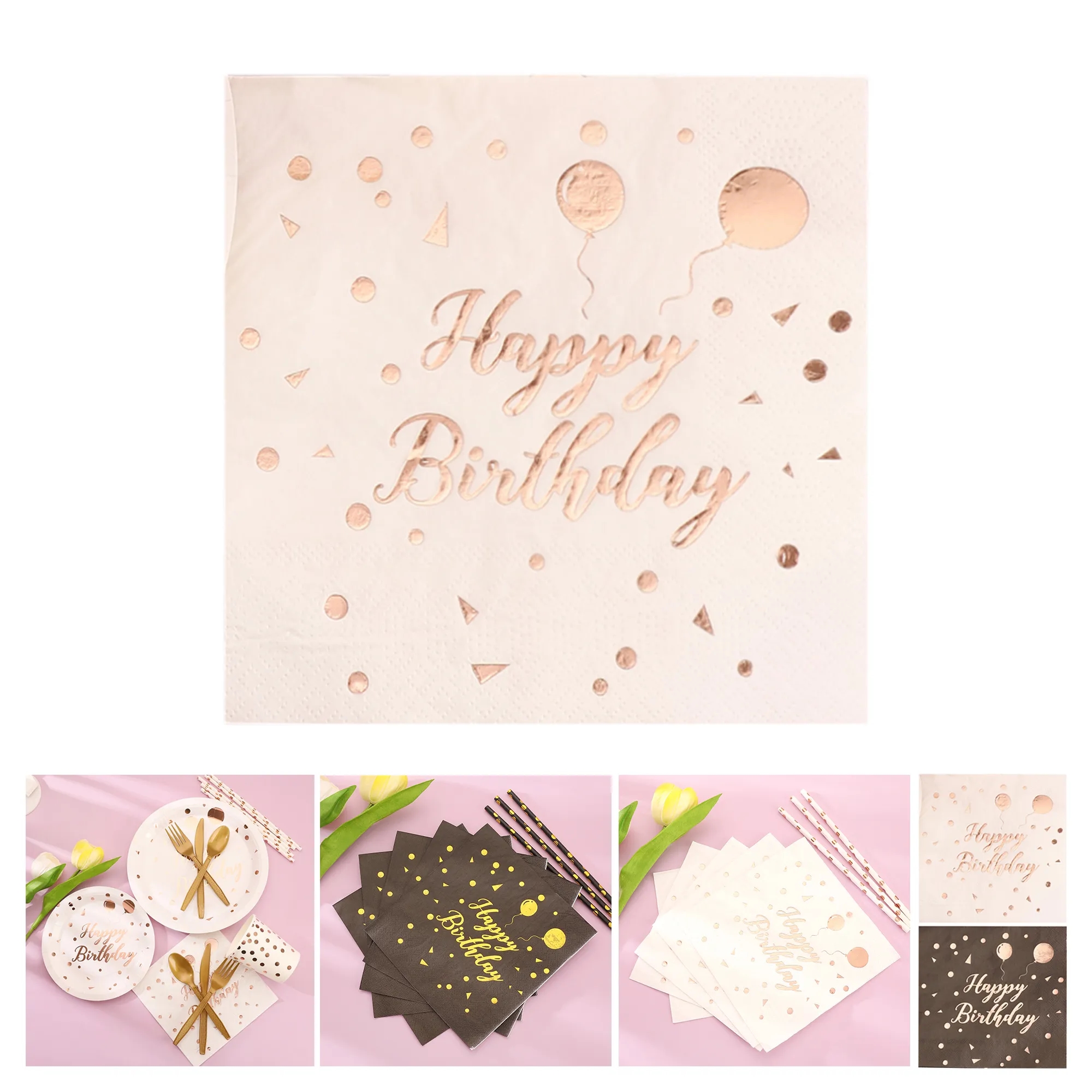 5" x 5" 2-Ply All-over Printing Beverage Napkins 2