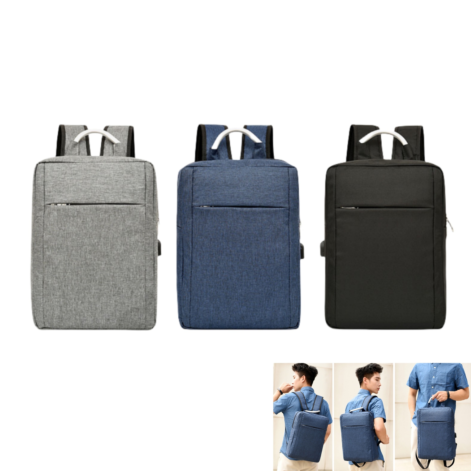 15.6 inch Travel Laptop Backpack with USB Charging Port 4
